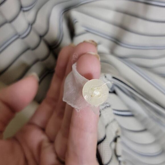 PGA Tour Stripe Golf Polo Shirt Cream White Large - Picture 8 of 14